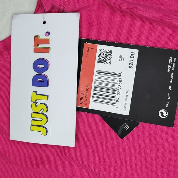 💰NWT! NIKE ▪︎ GIRL'S PINK TANK TOP ▪︎ SIZE L - Picture 7 of 7